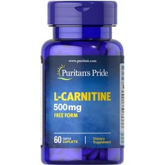 Puritan's Pride L-Carnitine 500 mg, 60 капсул