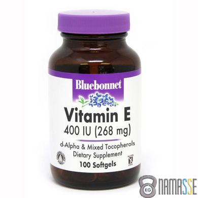 Bluebonnet Nutrition Natural Vitamin E 400IU, 100 капсул