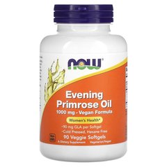 NOW Evening Primrose Oil 1000 mg, 90 вегакапсул
