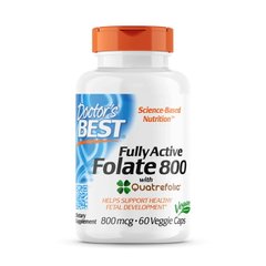 Doctor's Best Fully Active Folate 800 mcg, 60 вегакапсул
