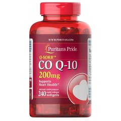 Puritan's Pride CO Q10 200 mg, 240 капсул