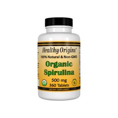 Healthy Origins Spirulina Organic 500 mg, 360 таблеток