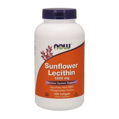 NOW Sunflower Lecithin 1200 mg, 200 капсул