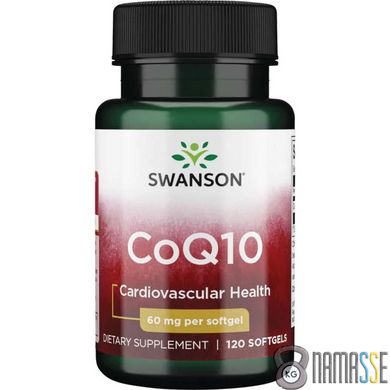 Swanson CoQ10 60 mg, 120 гелевих капсул