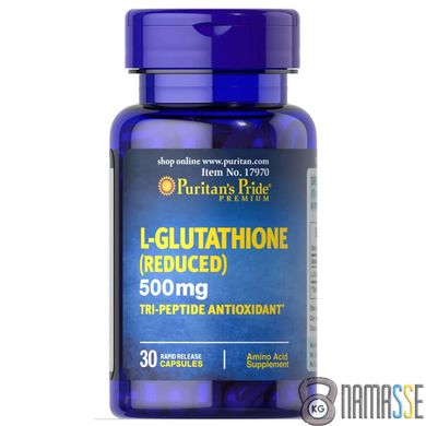 Puritan's Pride L-Glutathione 500 mg, 30 капсул