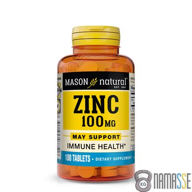 Mason Natural Zinc 100 mg, 100 таблеток