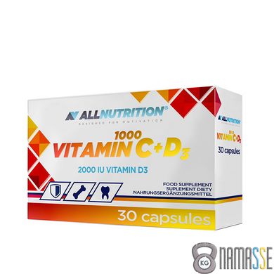 AllNutrition Vitamin C + D3, 30 капсул