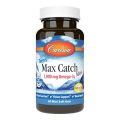 Carlson Labs Teen's Max Catch Minis, 60 капсул