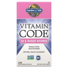 Garden of Life Vitamin Code 50 & Wiser Women, 240 вегакапсул