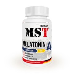 MST Melatonin 4 + Magnesium + B6, 100 вегакапсул