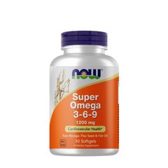NOW Super Omega 3-6-9 1200 mg, 90 капсул