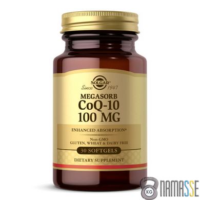 Solgar Megasorb CoQ-10 100 mg, 30 капсул