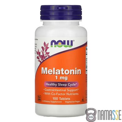 NOW Melatonin 1 mg, 100 таблеток