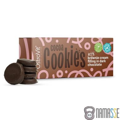 OstroVit Cocoa Cookies, 128 грам З кремом брауні у десертному шоколаді