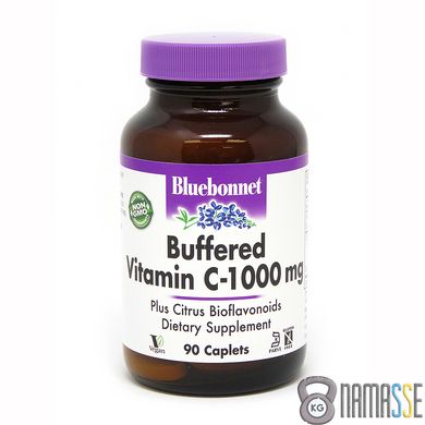 Bluebonnet Nutrition Buffered Vitamin C-1000 mg, 90 каплет