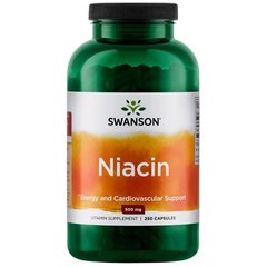 Swanson Niacin 500 mg, 250 капсул