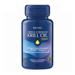 GNC Triple Strength Krill Oil Mini, 60 капсул