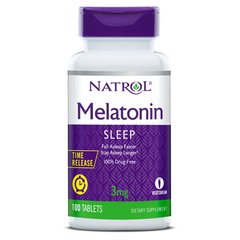 Natrol Melatonin 3 mg Time Release, 100 таблеток