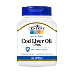 21st Century Cod Liver Oil 400 mg, 110 капсул