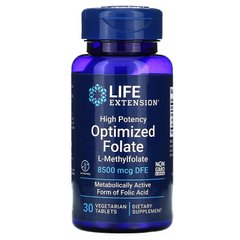 Life Extension High Potency Optimized Folate 8500 mcg, 30 таблеток
