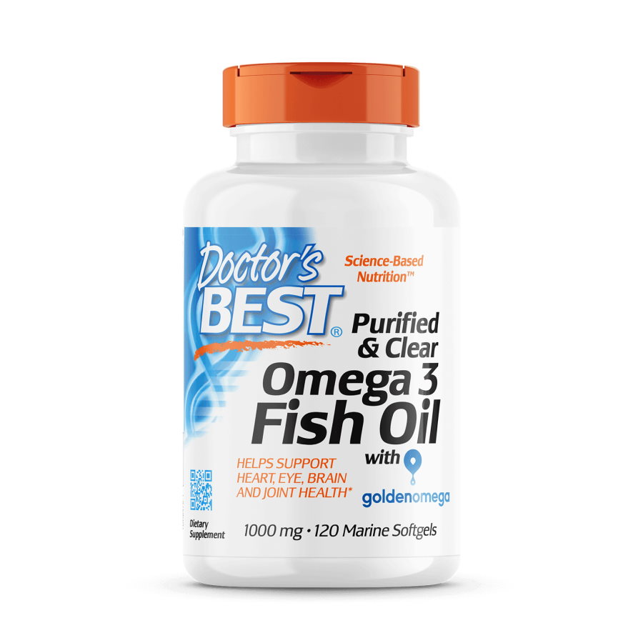 Фото - Інше спортивне харчування Doctors Best Doctor's Best Purified & Clear Omega 3 Fish Oil, 120 капсул 