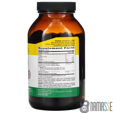 Country Life Natural Omega-3 1000 mg, 200 капсул
