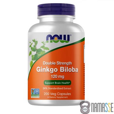 NOW Ginkgo Biloba 120 mg, 200 вегакапсул