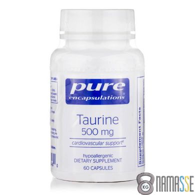 Pure Encapsulations Taurine 500 mg, 60 капсул