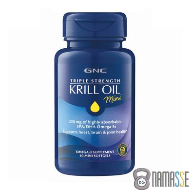 GNC Triple Strength Krill Oil Mini, 60 капсул