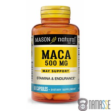 Mason Natural Maca 500 mg, 60 капсул