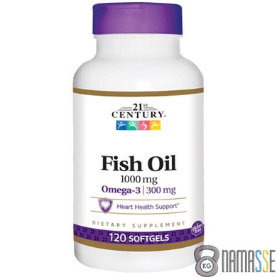 21st Century Fish Oil 1000 mg, 120 капсул