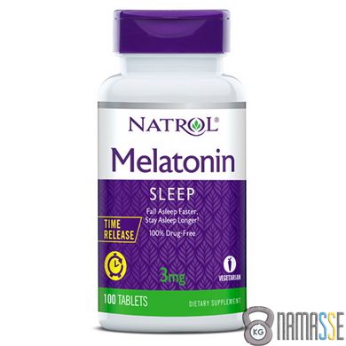 Natrol Melatonin 3 mg Time Release, 100 таблеток