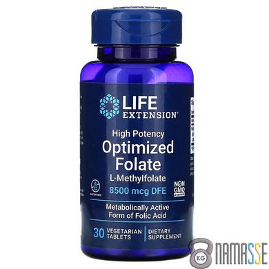 Life Extension High Potency Optimized Folate 8500 mcg, 30 таблеток