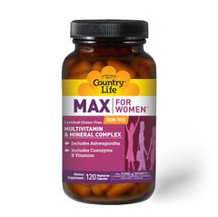 Country Life Max for Women Iron Free, 120 капсул