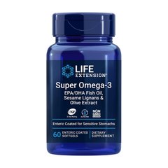 Life Extension Super Omega-3 Enteric Coated, 60 капсул