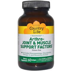 Country Life Arthro-Joint & Muscle Support Factors, 60 капсул