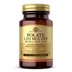 Solgar Folate 1333 mcg (Folic Acid 800 mcg), 100 вегакапсул