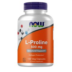 NOW L-Proline 500 mg, 120 вегакапсул