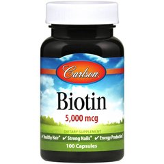 Carlson Labs Biotin 5000 mcg, 100 капсул