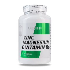 Progress Nutrition Zinc Magnesium Vitamin B6, 60 капсул