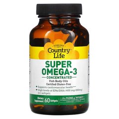 Country Life Super Omega-3, 60 капсул