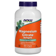 NOW Magnesium Citrate, 180 капсул