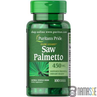 Puritan's Pride Saw Palmetto 450 mg, 100 капсул
