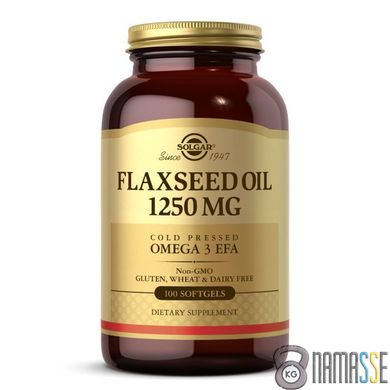 Solgar Flaxseed Oil 1250 mg, 100 капсул