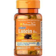 Puritan's Pride Lutein 6 mg with Zeaxanthin, 100 капсул