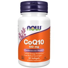 NOW CoQ-10 100 mg, 50 капсул