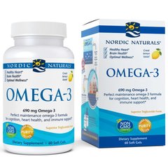 Nordic Naturals Omega-3, 60 капсул