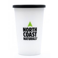 Пляшка Склянка North Coast Naturals, 400 мл - біла з чорною кришкою