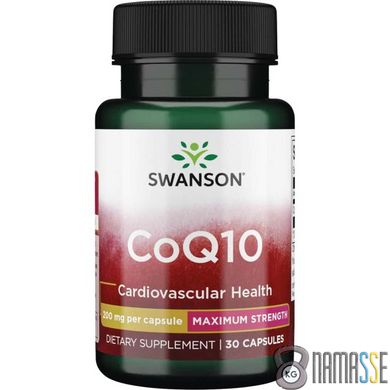 Swanson CoQ10 200 mg Maximum Strength, 30 капсул