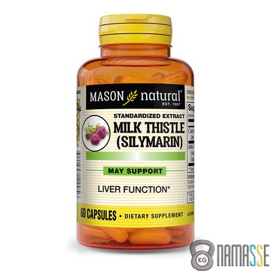 Mason Natural Milk Thistle (Silymarin), 60 капсул